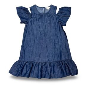 SOLD…Kate Spade Girls Chambray Denim Lightweight Blue Ruffle Dress Size 10